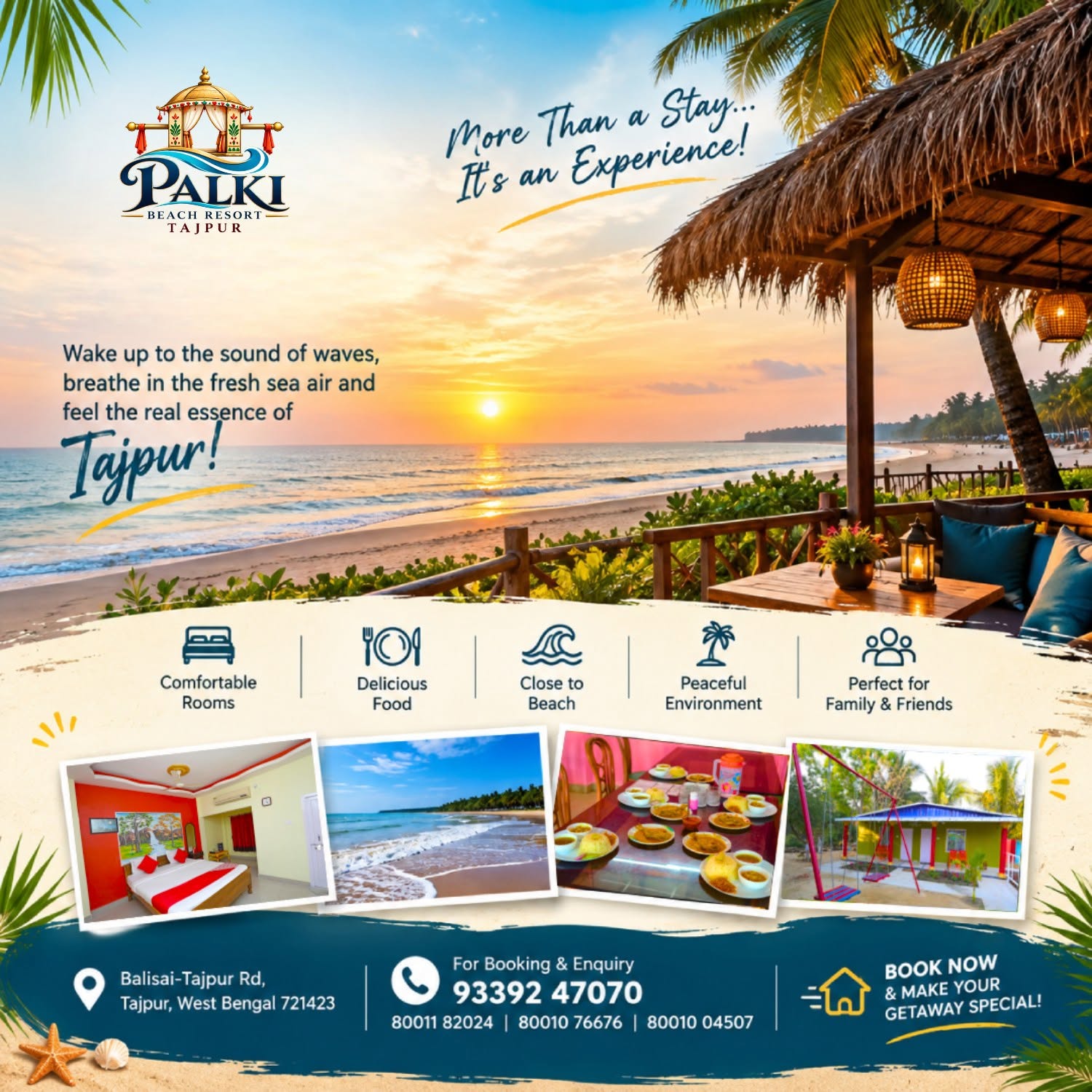 Fresh seafood served at Palki Beach Resort